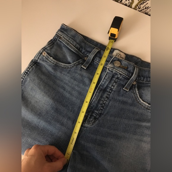J.Crew High Rise Stovepipe Jeans Denim Slim Straight Raw Hem 28 Waist - Picture 4 of 9